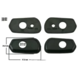 Blinkeraufnahme JMP schwarz für Motorräder