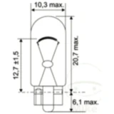 Lampe 12V5W JMP W2.1X9.5D für Motorräder