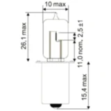 Lampe 6V15W PX13.5S JMP HS2