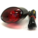 Mini Rückleuchte Cat Eye JMP Rot mit schwarzem Gehäuse