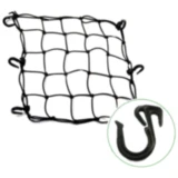 Gepäcknetz schwarz 40x40cm mit 6 Plastikhaken