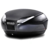 Topcase schwarz+Carbon 48 Liter Shad SH48 mit Trägerplatte + Lehne passend für: Honda CB, CBR, CBF