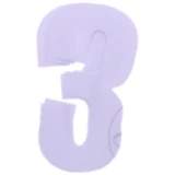 Startnummern Set NR.3 für BlackBird Racing, 3 Stück in Weiß 13x7 cm