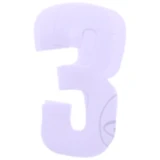 Rennnummern Set NR.3 BlackBird Racing 3 Stück weiß 16X7,5 cm