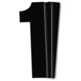 Renn-Nummern Set NR.1 Black Bird Racing 3 Stück Schwarz 13x7 cm