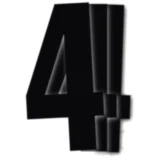 Startnummern für Rennsport NO.4 BlackBird Racing 3 Stück schwarz 13x7 cm