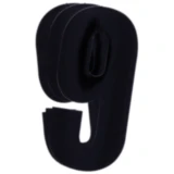 Startnummern NR.9 für BlackBird Racing, 3 Stück schwarz 13x7 cm