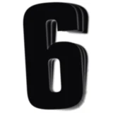 Startnummern Set NO.6 Black Bird Racing 3 Stück Schwarz 16X7,5 cm