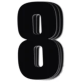 Startnummern für BlackBird Racing - Set mit 3 Stück, schwarz 16X7.5 cm