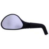 Spiegel oval schwarz für Motorräder links