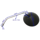 Spiegel schwarz rechts für JMP Motorräder