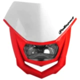 Scheinwerfermaske Halo in Weiß/Rot für Motorräder