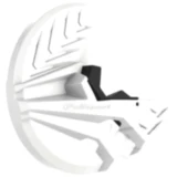 Bremsscheibe+Gabelprotektor unten weiß / schwarz passend für: Honda CRF
