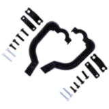 Befestigungssatz Universell schwarz für MX Flow/Bullit