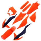 Komplettkit blau/orange für Motorräder