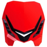 Scheinwerfermaske E-Blaze rot/schwarz für Motorräder