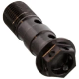 Hohlschraube doppelt M10 x 1 Edelstahl V4A Racing schwarz passend für: Ducati 1198, 1098