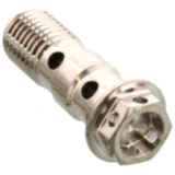 Hohlschraube doppelt M10 x 1. 25 JMP Bolt Edelstahl V4A Racing passend für: Kawasaki ZX - 7R, ZX - 6R, ZX - 10R