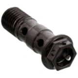 Hohlschraube doppelt M10 x 1. 25 Edelstahl V4A Racing schwarz passend für: Kawasaki ZX - 7R, ZX - 6R, ZX - 10R