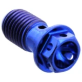 Hohlschraube einfach M10 x 1. 25 Titan Racing blau passend für: Honda CBR, CB, VT