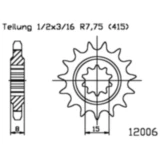 Ritzel 11Z Teilung 415 feinverzahnt Innendurchmesser 15/18 passend für: Aprilia RX, Red Rose, RS
