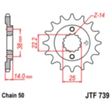 Ritzel 15Z Teilung 530 feinverzahnt Innendurchmesser 22. 2/25 passend für: Cagiva Elefant, Gran Canyon