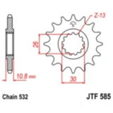 Ritzel 17Z Teilung 532 feinverzahnt für: Motorräder