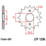 Ritzel 14Z Teilung 420 feinverzahnt Innendurchmesser 15. 5/17 passend für: Honda CR, CRF, XR
