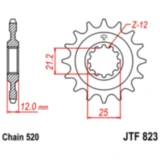 Ritzel 16Z Teilung 520 feinverzahnt Innendurchmesser 21/25 passend für: Husaberg FE, FC, FS