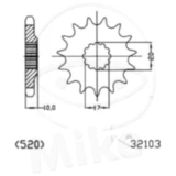 Ritzel 13Z Teilung 520 feinverzahnt Innendurchmesser 17/21 passend für: Husqvarna CR, WR
