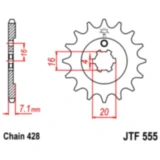 Ritzel 14Z Teilung 428 grobverzahnt 4 Innendurchmesser 16/20 passend für: Kawasaki KX