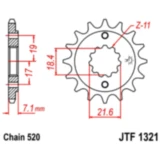 Ritzel 13Z Teilung 520 feinverzahnt Innendurchmesser 18. 4/21. 6 passend für: Honda CRF, CBR, NSR