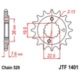 Ritzel 13Z Teilung 520 feinverzahnt Innendurchmesser 19. 5/22 passend für: Triton Supermoto, Baja, Reactor