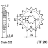Ritzel 16Z Teilung 525 grobverzahnt 6 Innendurchmesser 22/25 passend für: Honda XL, VT