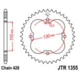 Kettenrad 50Z Teilung 428 Innendurchmesser 110 Lochkreis 130 passend für: Honda TRX