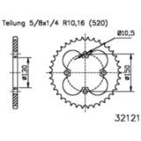 Kettenrad 40Z Teilung 520 Innendurchmesser 130 Lochkreis 150 passend für: SMC/Barossa Canyon, Titan