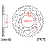 Kettenrad 45Z Teilung 520 Innendurchmesser 110 Lochkreis 130. 8 passend für: BMW S