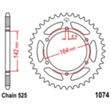 Kettenrad 44Z Teilung 525 Innendurchmesser 142 Lochkreis 164 passend für: Hyosung GT