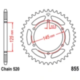Kettenrad 48 Zähne für Motorräder