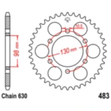 Kettenrad 35Z Teilung 630 Innendurchmesser 098 Lochkreis 130 passend für: Kawasaki Z, Z1, Z1A