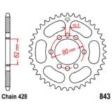Kettenrad 51Z Teilung 428 Innendurchmesser 062 Lochkreis 080 passend für: Yamaha DT