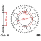 Kettenrad 38Z 530 Stahl für Motorräder