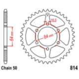 Kettenrad 40 Zähne 530 für Motorräder