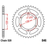 Kettenrad 40Z 520 für JT