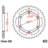 Kettenrad 45Z Teilung 520 Innendurchmesser 136 Lochkreis 156 passend für: Husqvarna TE, WR, SM, CR