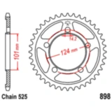 Kettenrad 37 Zähne für Motorräder