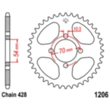 Kettenrad 44Z Teilung 428 Innendurchmesser 054 Lochkreis 070 passend für: Honda CBR