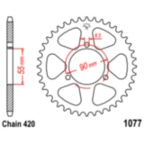 Kettenrad 47Z Teilung 420 Innendurchmesser 055 Lochkreis 090 passend für: Rieju RS - 2, NKD