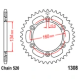Kettenrad 42Z Teilung 520 Innendurchmesser 134 Lochkreis 160 passend für: Honda CBR, VTR