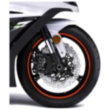 Felgenrandaufkleber orange 7mm für Motorräder